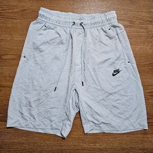 Nike Sportswear Tech Pack Woven Shorts Men's S Grey Black At Knee Fit AR3229-043